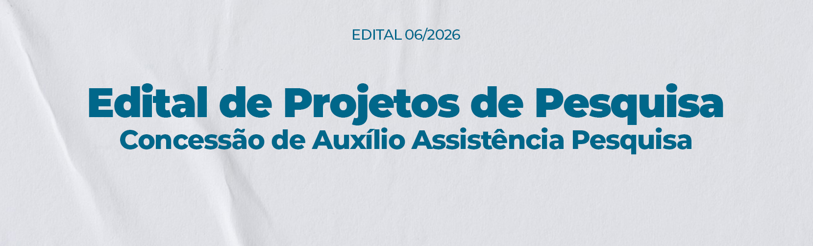 Edital de Auxílio Assistência Pesquisa